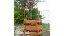 bali hand woven straw tote bag grass ata full handmade ethnic